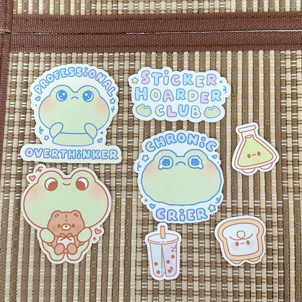 Clumsy Club Frog Die Cut Sticker - Etsy