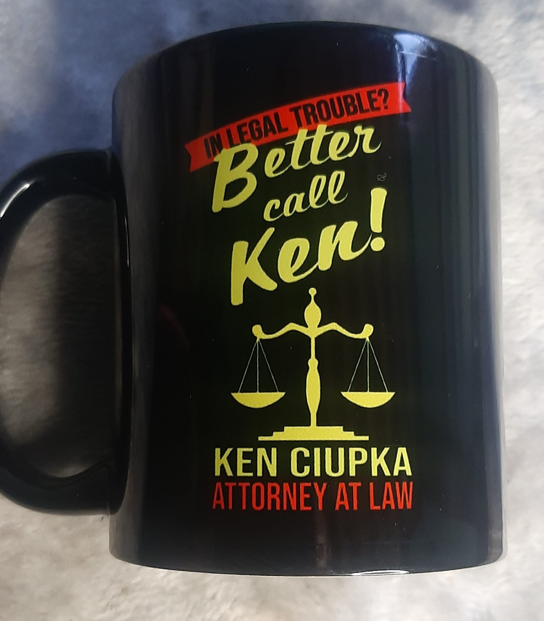 Custom Lawyer mug. Personalize add your custom name, Better call. lawyer fan. Goodman. Great Graduation gift. 11/15 oz black mug.