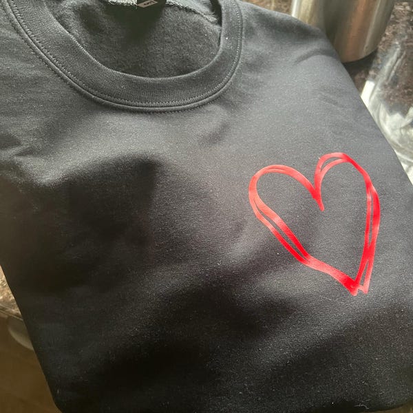 Valentine's Day Sweatshirt, Marle Grey