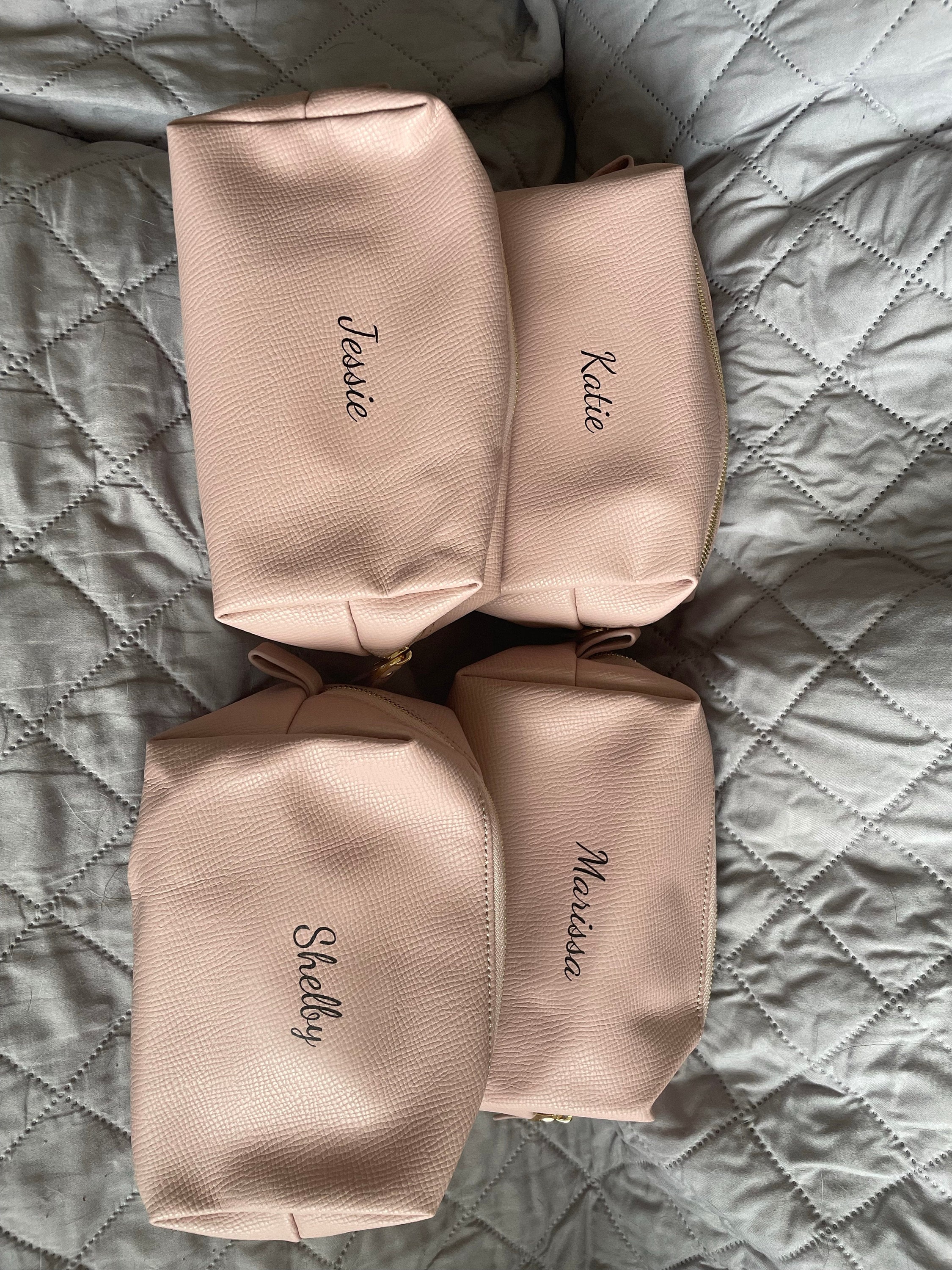 Bridesmaid Makeup Bag, Personalized Cosmetic Pouch for Your Bridesmaid Proposal Gift Box and Bachelorette Party