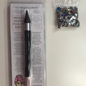 Studio Katia Crystal Pick Up Tool Embellishing Rhinestone Applicator Tool Silver Wand Similar to Crystal Katana 