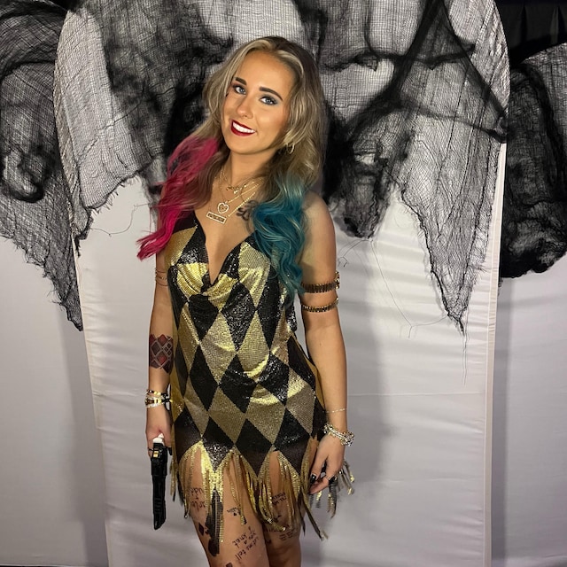 club dress harley quinn Suicide Squad Birthday Girl Smocked Dress fairycore__costume harley quinn club scene dress cool costumes waist:34