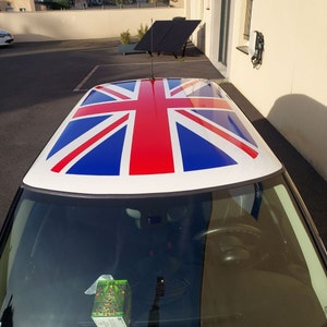 MINI COOPERルーフ用英語旗ステッカー、ユニオンジャックルーフ