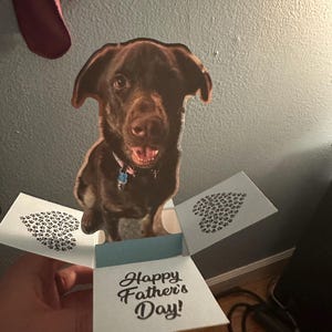 Biglietto di auguri per la festa del papà con bulldog francese. - Italia