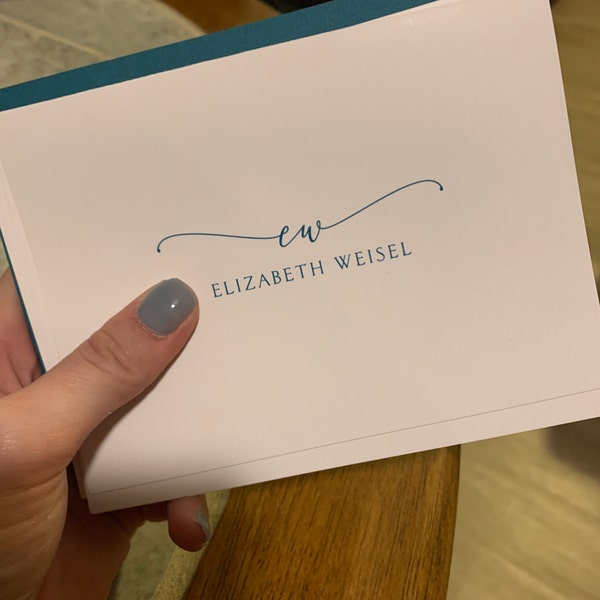Personalized Stationery Set - EXQUISITE SCRIPT MONOGRAM - Monogrammed ...