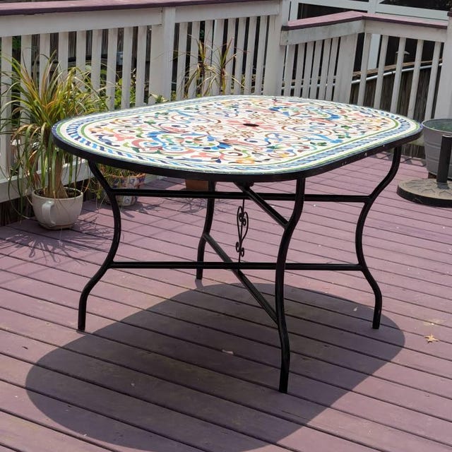 Handmade Moroccan Oval Mosaic Table,zellige Tile Dining Table