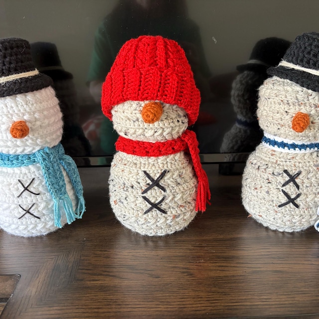 A customer's finished Snowy Wheat Stitch Puff Crochet Beanie Pattern