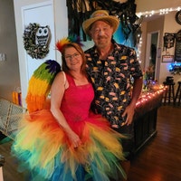 Regenbogen Clown Kostüm Set 6-teilig - Perfekt Für Karneval & Halloween