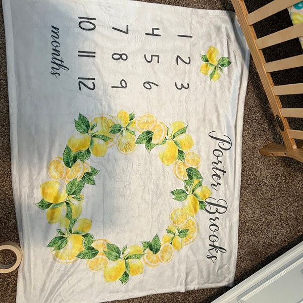 Ninnaoh - Baby Girls Lemon Floral Duck Blanket