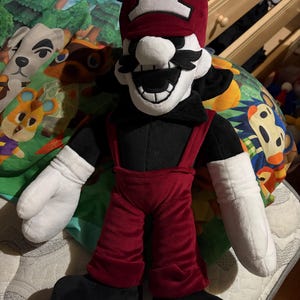 MX。マリオ'85。FNF。マリオの狂気。大きなぬいぐるみ。サイズ19インチ