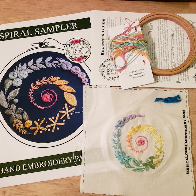 Spiral Sampler Beginner Embroidery Kit - NAVY — World Cup Cafe & Fair Trade  Market