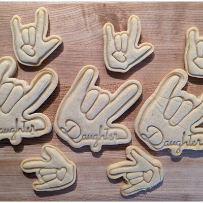 Asl Cookie Cutter Custom Sign Language Hand Gesture Deaf / - Etsy