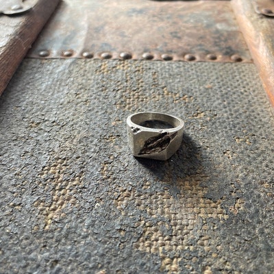 Rift Ring Mens Silver Ring, Mens Brutalist Ring, Biker Ring, Engagement ...