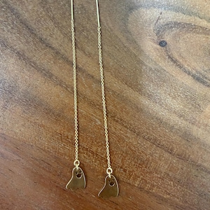 Customer photo, Ghost Threader Earrings