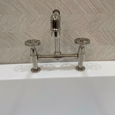 Vintage 8-inch Wide Spread Faucet With Cross Handles Oil Rubbed Bronze ...