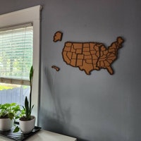 Push Pin United States Map, Travel Map Apartment Decor, USA Map Pin ...