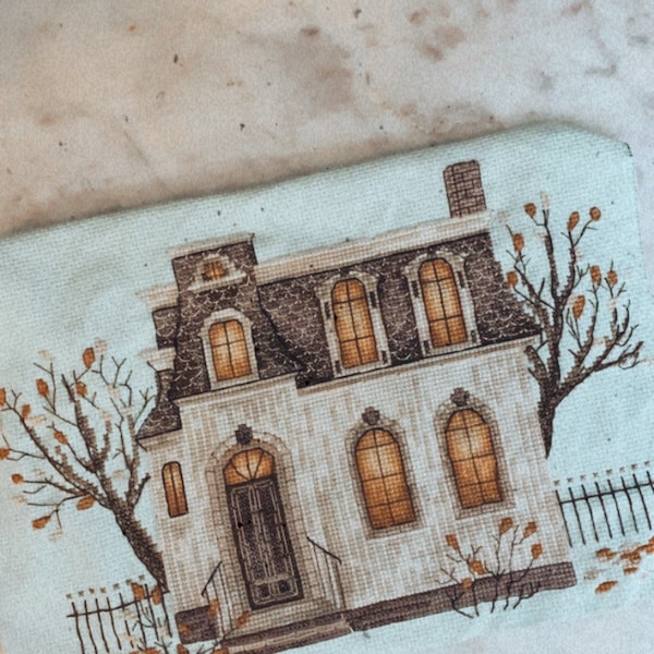 Cross Stitch Pattern Autumn House DMC Chart Embroidery Printable PDF ...