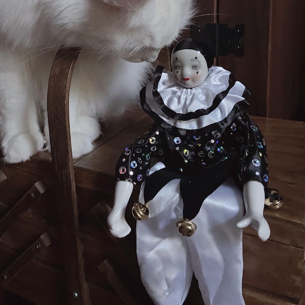Porcelain Clown Desktop Ornament Decoration,handmade Circus Dolls Home ...