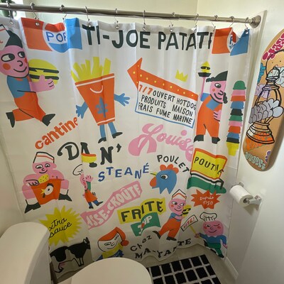 Funny Shower Curtain With Unique Pattern, Water Resistant and Washable ...
