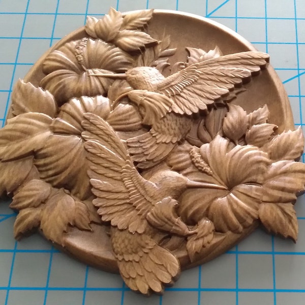 Hummingbird CNC Router 3D STL File: Floral Wall Decor (digital File) - Etsy