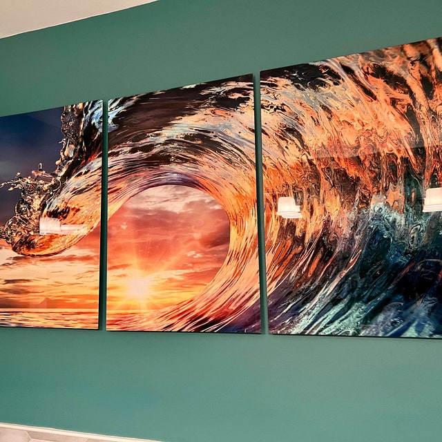 Metal Print - Big Ocean Wave Wall Art. Huge Wave Around