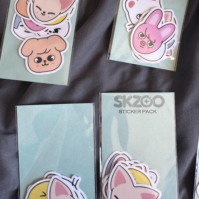 Stray Kids Skzoo Characters Mini Die Cut Sticker Pack, Fun
