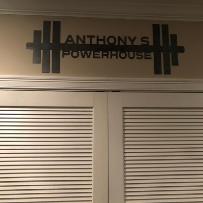 Personalized Home Gym Sign Work Out Custom Gym Sign Workout Wall Art ...