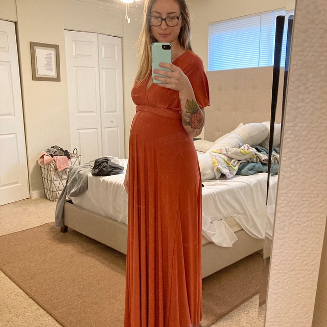 Burnt Orange Terracotta Bridesmaid Dress Infinity Dress Convertible Dress,  Wrap Dress Multiway Maternity Dress Plus Size & Petite Friendly - Etsy