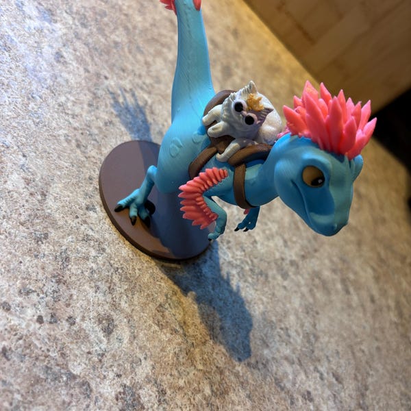 Giant Princess Riding Mongo Dungeon Crawler Carl Mongo and Princess Donut Figure: Cat Bookshelf ...