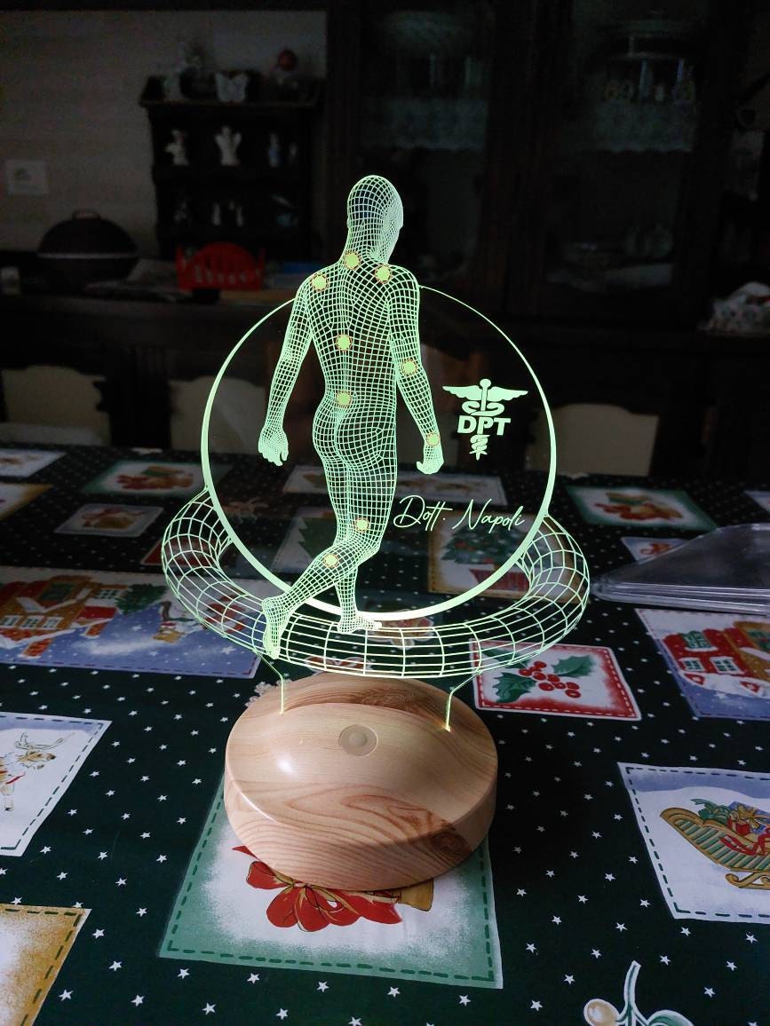 Physical Therapist Personalized 3D Lamp, Doctor Of Physical Therapy Graduation Gift, DPT Graduation, Doctor Of Physiotherapy, Assistant Gift