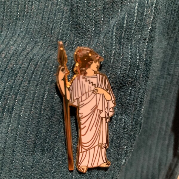 Greek Goddess Athena Enamel Pin - Etsy