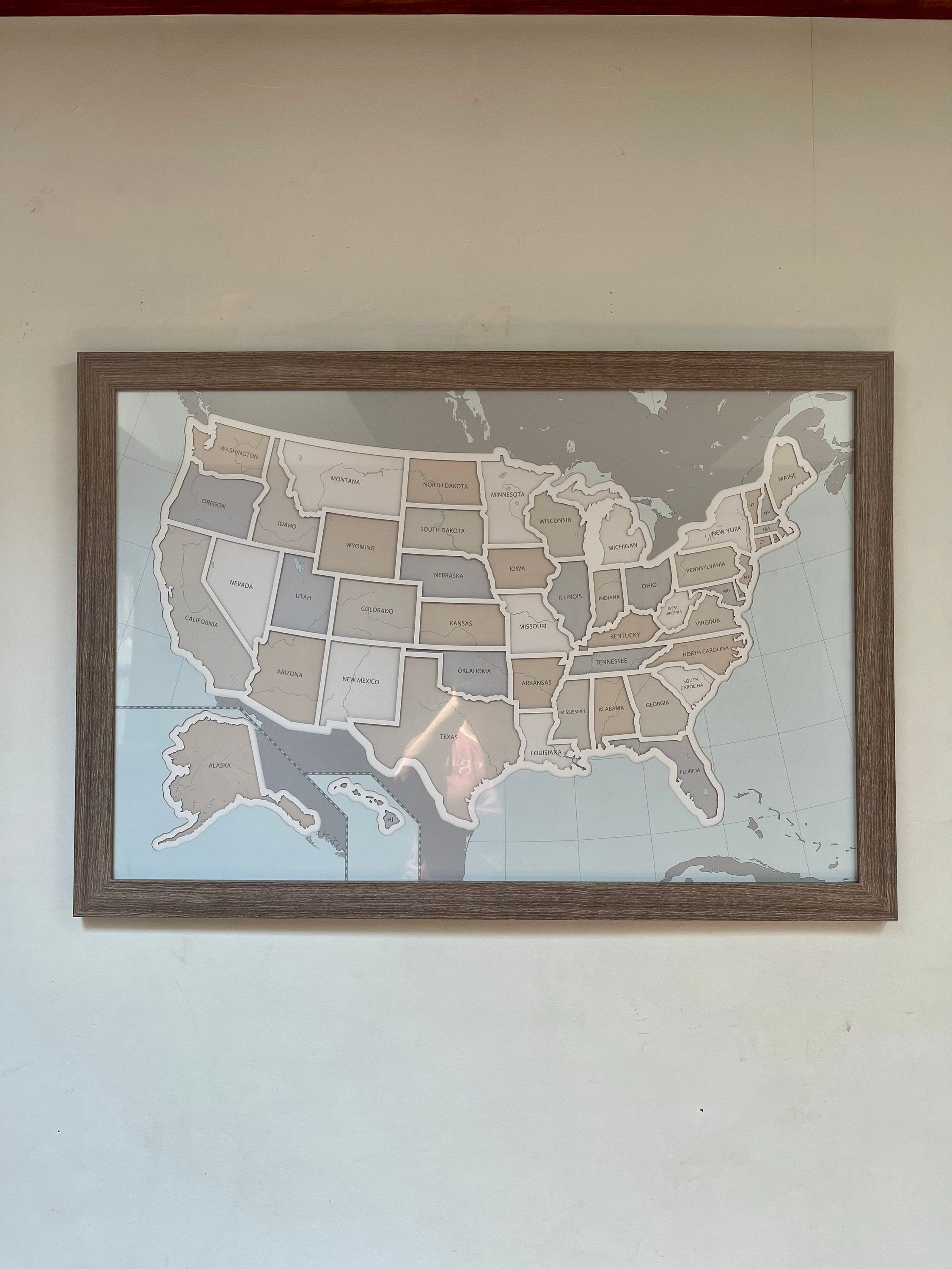 USA Photo Map - 50 States Travel Map Gift