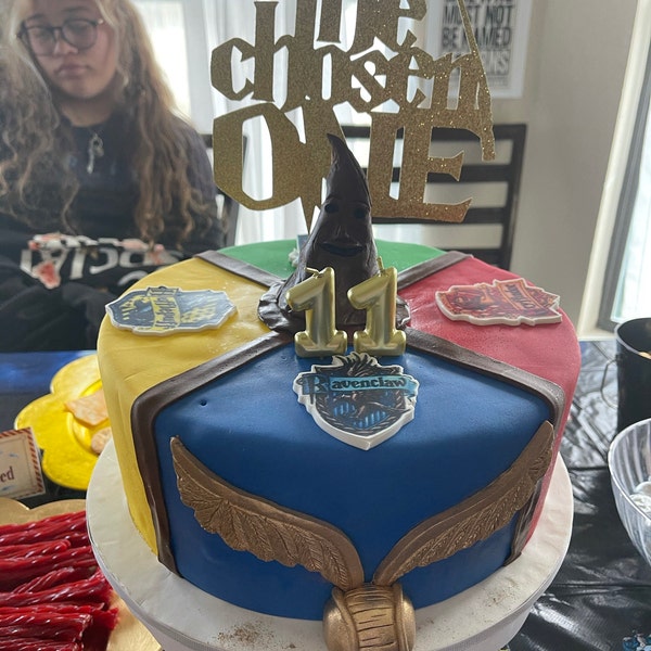 The Chosen One Cake Topper - Wizard Theme 1st Birthday Decor For Harry Potter Parties