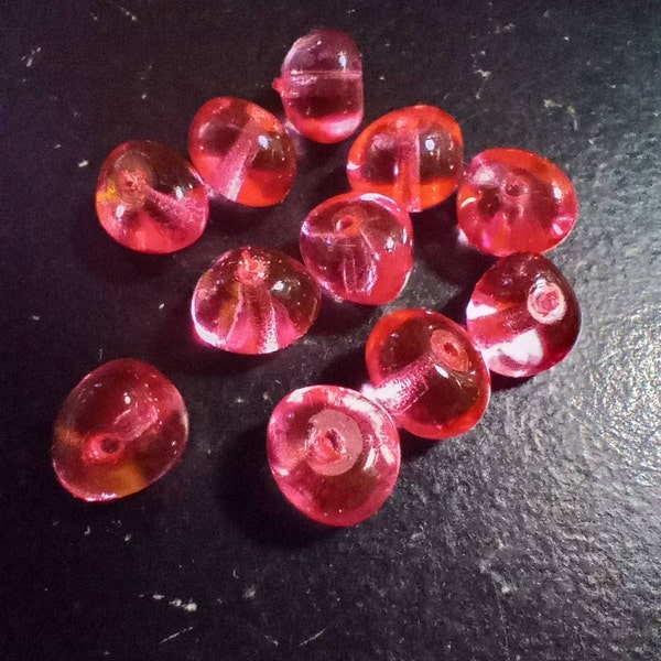 Cristales Acrílicos Forma Lágrima - Pack 50 Unidades, Color Rosa, Para Manualidades Y Decoración