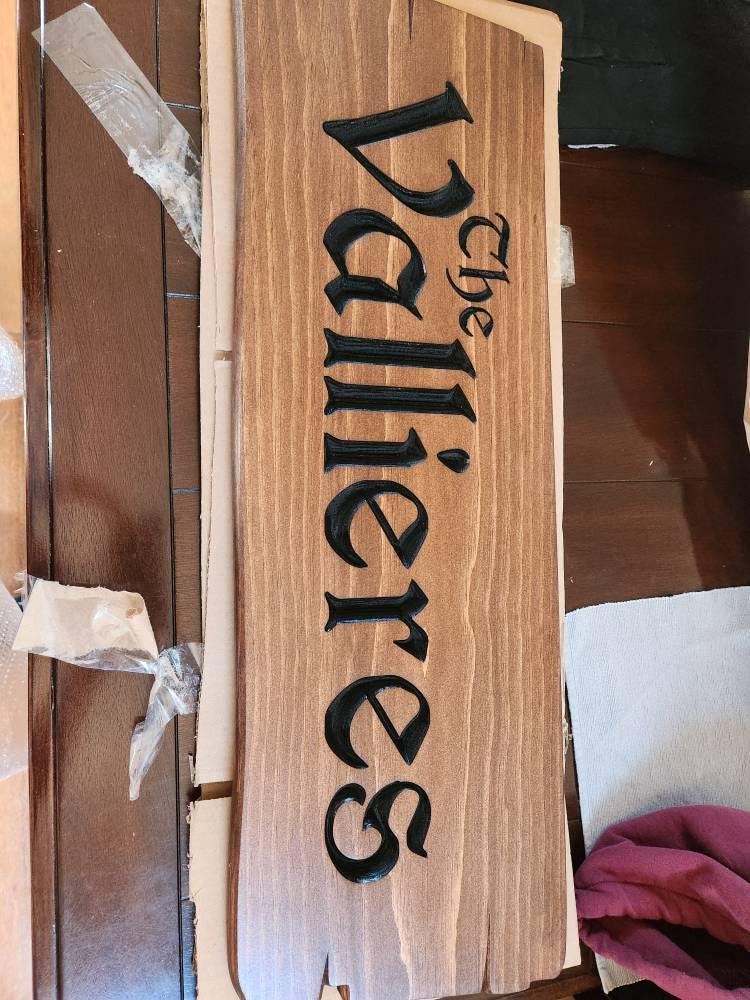 Personalized Carved Wood Sign: Rustic Outdoor Decor