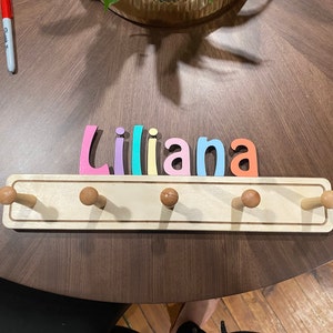 Colorful Kids Coat Rack With Personalized Name Fast Delivery - Etsy
