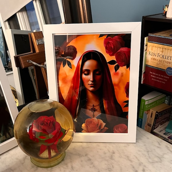 Magdalene With Roses Mary Magdalene - the Divine Rose - Etsy