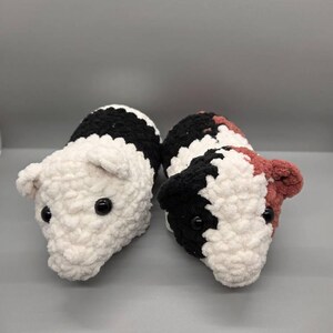 縫わずに編めるモルモットのぬいぐるみの作り方、初心者向けあみぐるみ