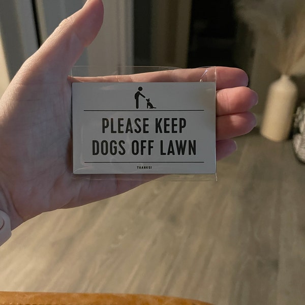 Cartello Metallico 'Please Keep Dogs Off Grass' - 20,3x30,5 Cm, Lamiera Stagnata Per Esterno, Arredamento Giardino