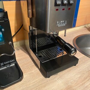 Low Profile Drip Tray That Fits With Gaggia Classic, Pro and EVO. PETG  Material for Best Heat Resistance. Stainless Drain Tube Included. 