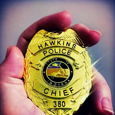 Chief Hopper Hawkins Police Badge and Name Tag Prop Replica From ...