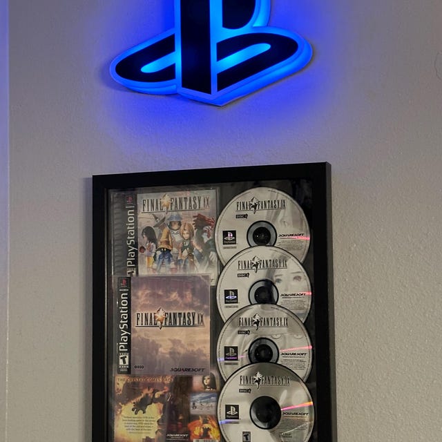 Final Fantasy 9 FF9 FFIX PS1 Framed Video Game Shadowbox W/ Case