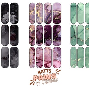 Waterslide Nail Decal Templates Frenchtip &amp; Square Tip Bonus 5XL Decal ...