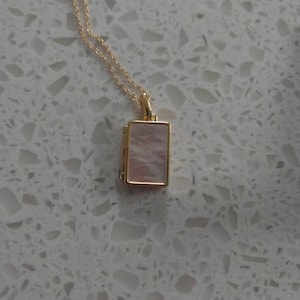 Pearl Locket Necklace by Caitlyn Minimalist Silver Locket Pendant for ...