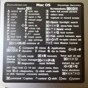 Synnerlogic (M1 + Intel) Autocollant en vinyle pour clavier Mac OS