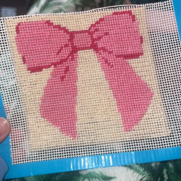 Bow Needlepoint Digital Chart Etsy