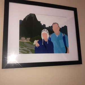 Custom Portrait With Background Printable Art Portrait - Etsy