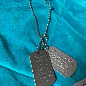 James Bucky Barnes WWII Style Military Dog Tags Stainless Steel Ball ...