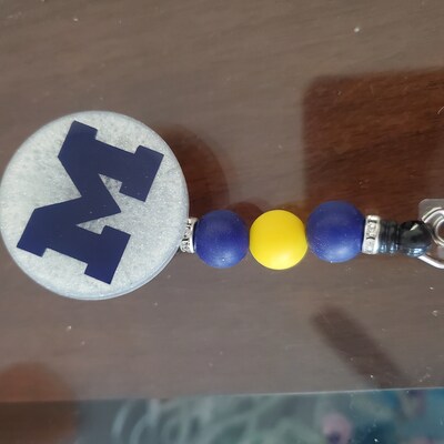 Philadelphia Phillies Badge Reel With Silicone Beads and Metal Spacers