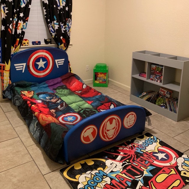 Superhero Rug Playroom Rug Superhero Room Decor Kids Etsy